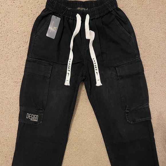 Louis Vuitton Other - Louis Vuitton men’s cargo baggy jeans size XL black Y2K style waist 36 stretchy